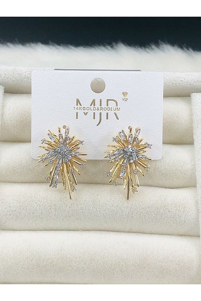 DS DİAMONDSHOP Earring Zircon Stone Nail Model New Season Bykp-202507226