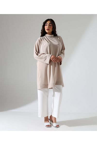 Fi'l Arz Fashion تونيك طويل من اللؤلؤ