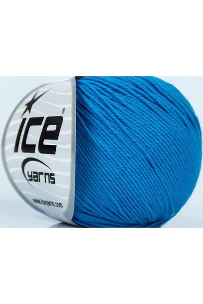 Ice yarns 8x50 جرام. قماش أديل القطني، أكريليك أزرق سماوي للأطفال، خيوط صيفية...