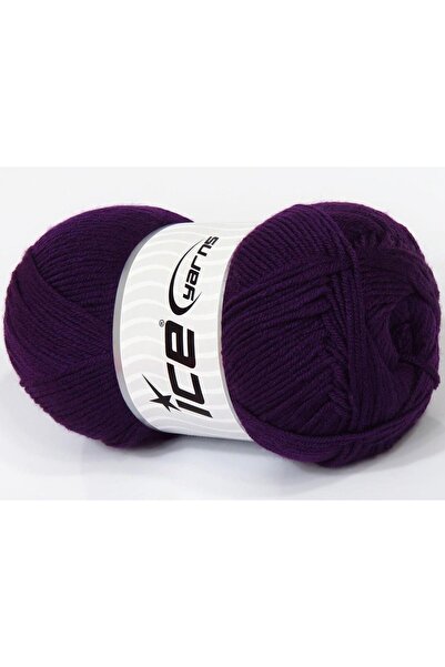 Ice yarns (4 قطع 100 جرام) مجموعة من 4 قطع من ANTIPILLING BABY باللون الأرجوا...