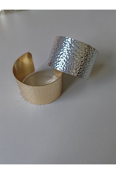 İLKYAZ Accessory Thick Handcuff Bracelet Adjustable Unisex