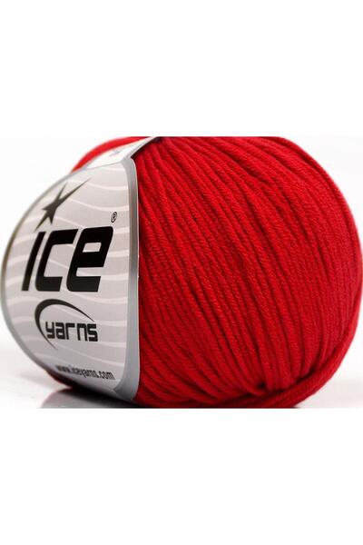 Ice yarns 8x50 جرام. خيوط صيفية للأطفال من القطن والأكريليك باللون الأحمر، خي...
