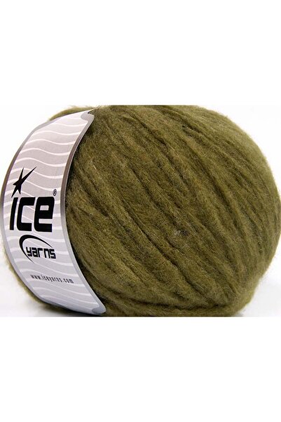 Ice yarns 8x50 جرام. خيوط SOFTAIR TWEED من الفيسكوز، أكريليك كاكي للشتاء، منق...