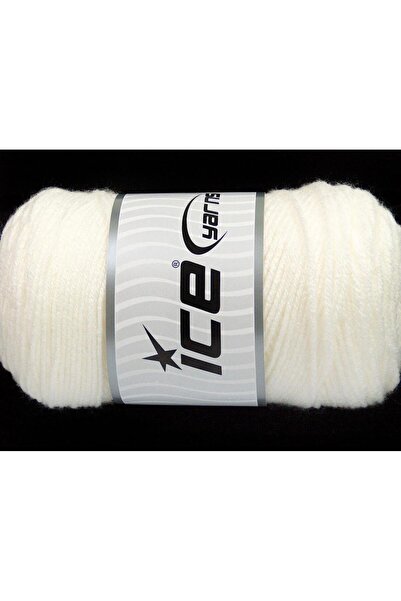 Ice yarns مجموعة من 2 × 200 جرام من خيوط الحياكة اليدوية باللون الأبيض