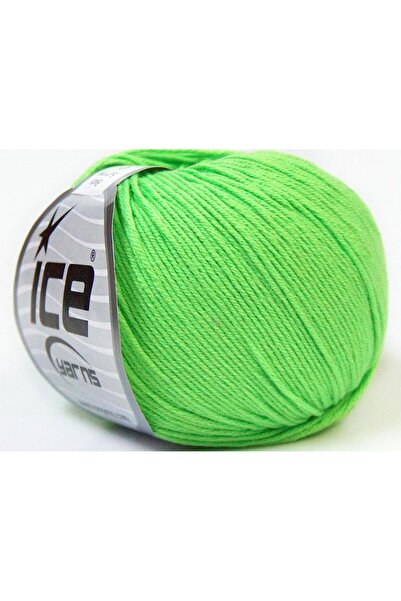 Ice yarns 8x50 جرام. أكريليك بيبي سمر، قطن أخضر فاتح للأطفال، خيوط صيفية، قطن