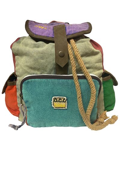 Old Cotton Quality Single Eyed Vintage Casual Design Unisex Backpack Daily School Trip Camping Trekking Bag 29Cmx36Cm