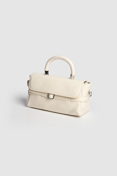 La La'Graccio Paris Lagraccio Paris Women's Jersey Soft Leather Hand and Strap Bag Cream
