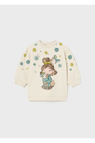 MAYORAL Winter Baby Girl Dress Cream