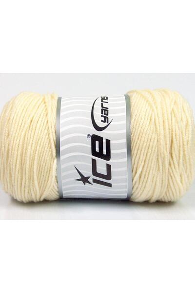 Ice yarns 2×200 جرام. كريم ساڤر الشتوي، خيوط مسطحة، صوف ممشط، 100% أكريليك، غ...