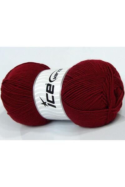 Ice yarns (4 قطع 100 جرام) بيبي دريم 4 عبوات شتوية عنابي،