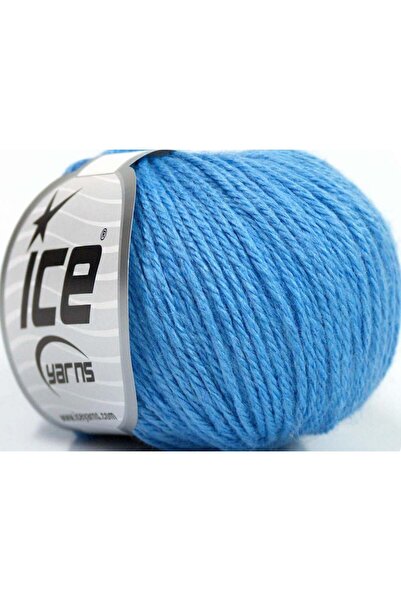 Ice yarns 6×50 جرام. خيوط أكريليك ماركة BABY MERINO DK، صوف ميرينو أزرق فاتح،...