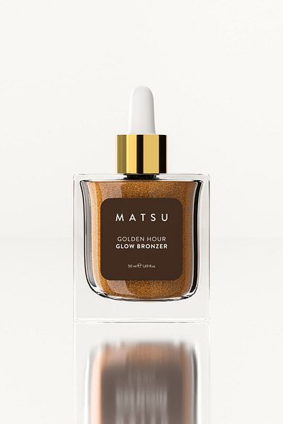 MATSU Golden Hour Shimmering Bronzer Body Oil and Brush Set