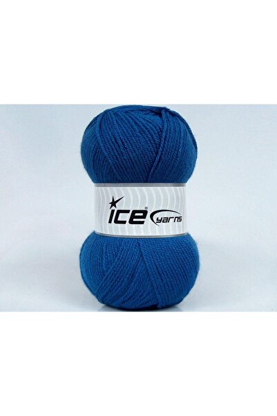 Ice yarns 4x100 جرام. خيوط أكريليك زرقاء شتوية من GONCA، خيوط مسطحة، 100% أكر...