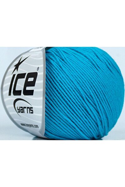 Ice yarns 8x50 جرام. قماش أديل قطني، أكريليك فيروزي للأطفال، خيوط صيفية، قطن