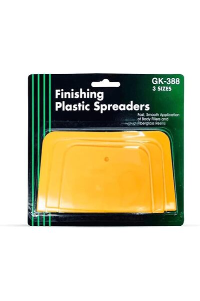 Generic High Quality Flexible Plastic Spreaders 4" 5" 6" Plastic Body Filler Spreader 3 Pcs/Set In 1 Pack/Ye