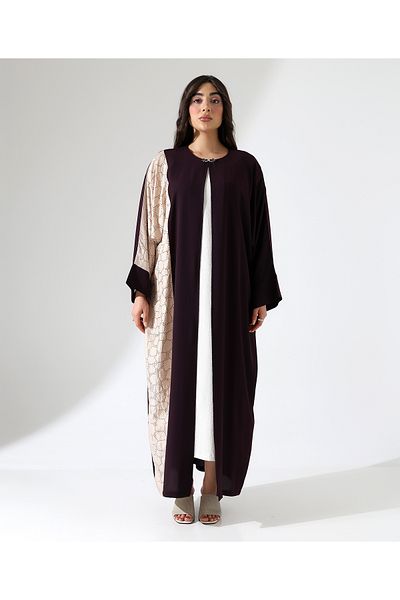 Fi'l Arz Fashion Stone Detailed Invitation Long Abaya