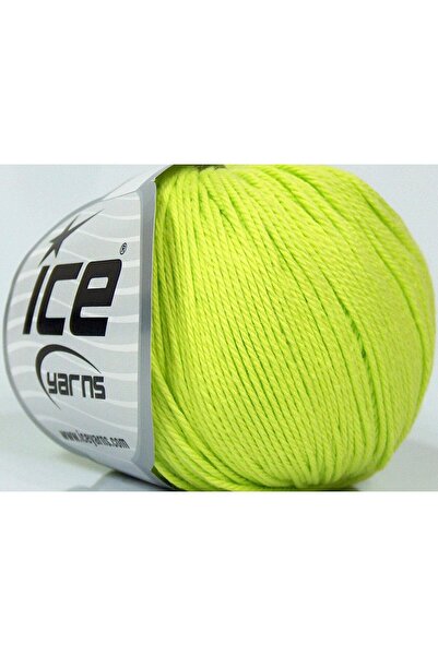 Ice yarns 8x50 جرام. بيبي كوتون نيون جرين بيبي، خيوط صيفية، قطن، 100% قطن، مض...