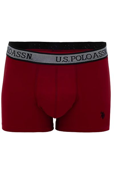 U.S. Polo Assn. Ανδρικό Σετ Μπόξερ 3 τεμαχίων - Μαύρο Claret Red & Anthracite Color Cotton Boxer