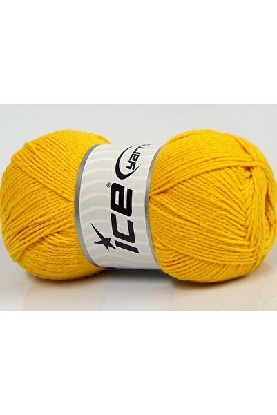 Ice yarns 4x100 جرام. BAMBOO BABY خيوط أطفال صفراء من الخيزران، خيوط صيفية، خ...