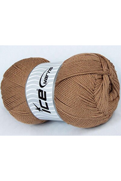 Ice yarns 4x100 جرام. خيوط تويستر دي كيه أكريليك بلون الجمل الفاتح للشتاء، خي...