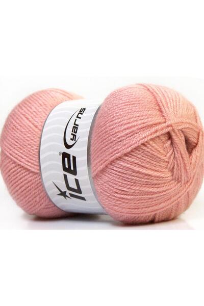 Ice yarns 4x100 جرام. سوبر بيبي بيبي أكريليك وردي فاتح شتوي، بيبي، 100% أكريليك
