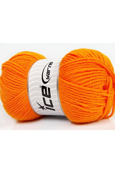 Ice yarns 4x100 جرام. خيوط أكريليك برتقالية ناعمة للأطفال، خيوط شتوية، خيوط م...
