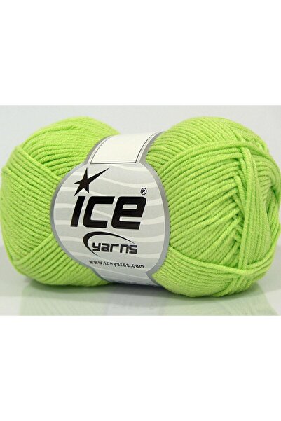 Ice yarns 8x50 جرام. خيوط لورينا بامبو أكريليك، خيوط صيفية خضراء نيون من الخي...