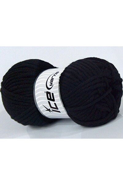 Ice yarns (4 قطع 100 جرام) صوف سوبر بولكي، أكريليك 4 عبوات باللون الأسود