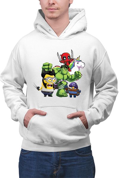 OEM Men's hoodie Wolverine Minions Hulk Brawl Stars Deadpool