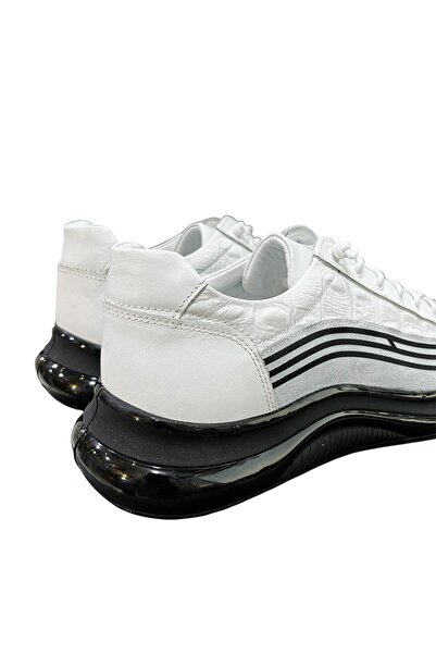 Libertino Erkek Beyaz Hakiki Deri Sneaker