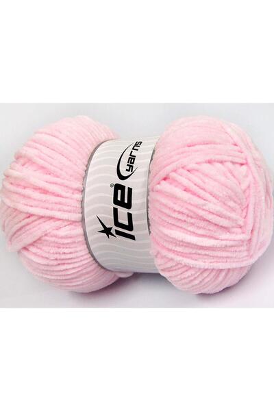 Ice yarns 4x100 جرام. شينيل بيبي لايت ميكرو فايبر وردي فاتح شتوي، للأطفال، شينيل