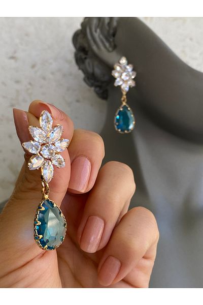 Lucios Vip Evening Glittering Pendant Earrings