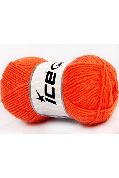 Ice yarns 8x50 جرام. صوف أطفال، أكريليك برتقالي شتوي، أطفال، صوف