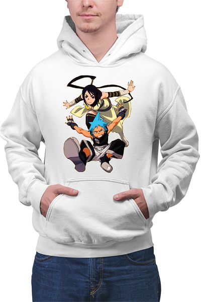 OEM Men's Hoodie Soul Eater Black Star Tsubaki Partner Supernatural Anime