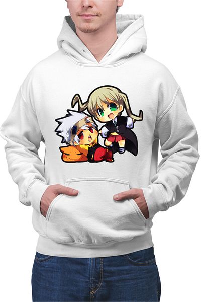 OEM Men's Hoodie Soul Eater Soul Maka Chibi Fight Action Trap