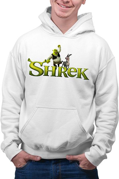 OEM Men's Hoodie Shrek Logo Donkey Funny Action Comedy