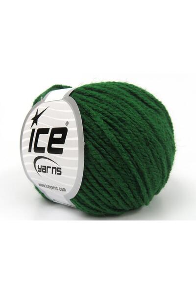 Ice yarns 8x50 جرام. خيوط ناعمة من الأكريليك، صوف أخضر داكن للشتاء، صوف، أكريليك