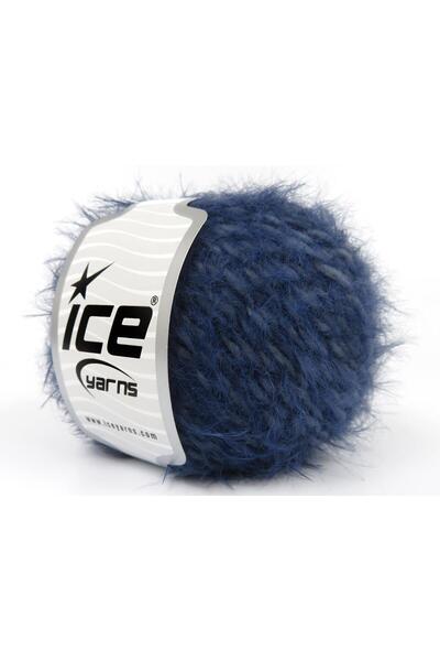 Ice yarns 6×50 جرام. فرو ميرينو أزرق داكن فاخر، ميرينو، شتوي، صوف