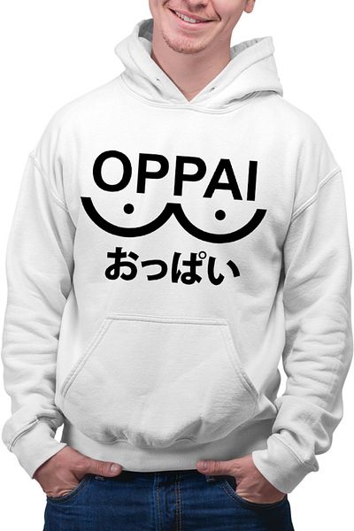 OEM Men's Hoodie One-Punch Man Oppai Saitama Meme Logo
