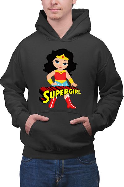 OEM Men's hoodie Superman Diana Prince Superwoman Supergirl