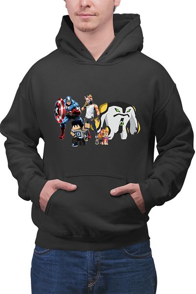OEM Men's Hoodie Captain America Fortnite Fox Skin Minecraft Steve Paw Patrol