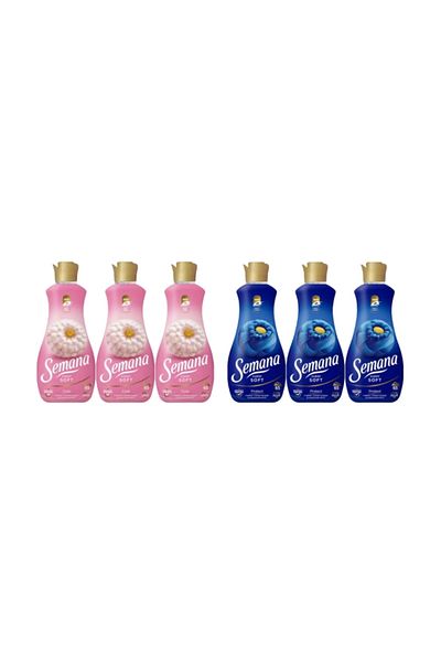 Semana Set 6 X 3 X Super Soft Care 1.3l 65 Washes, 3 X Super Soft Protect 1.3l 65 Washes