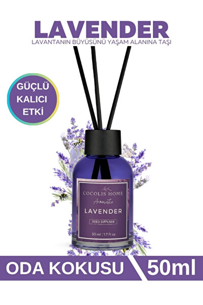 Cocolis Home Lavanta Çubuklu Oda Kokusu Lavender Reed Diffuser 50 ml