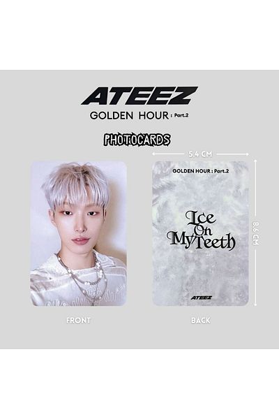Kpop Dünyasi ATEEZ Mingi "Golden Hour: Pt2'' Σετ φωτογραφικών καρτών