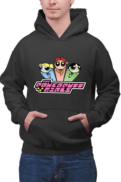 OEM Hanorac barbati The Powerpuff Girls Logo Trio Adventure Funny