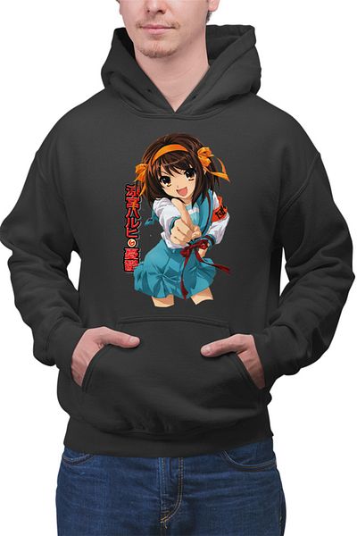 OEM Men's Hoodie Haruhi Suzumiya Energetic Anime Supernatural