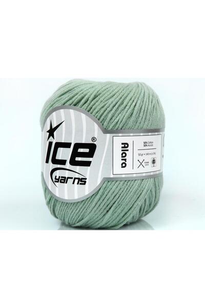 Ice yarns 8x50 جرام. خيوط صيفية من القطن والأكريليك باللون الأخضر النعناعي من...