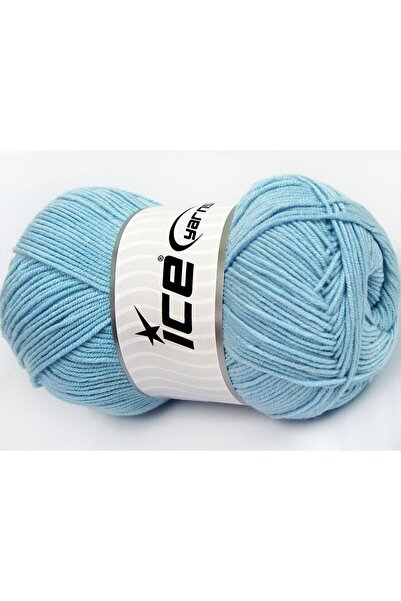 Ice yarns مجموعة من 4 خيوط من خيوط Ice Yarns LORENA (50% قطن) باللون الأزرق ا...