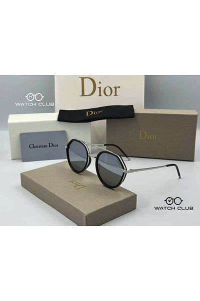 Dior Silver Sunglasses with Black Details