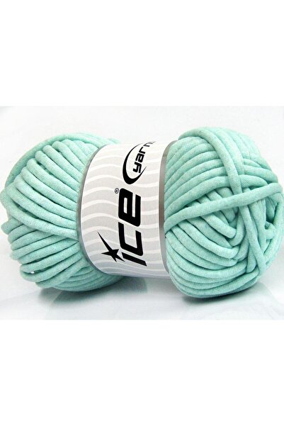 Ice yarns 1×250 جرام. خيوط قطنية صيفية من القطن الناعم باللون الأخضر النعناعي...